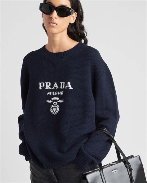 prada logo knit|Prada ladies sweaters.